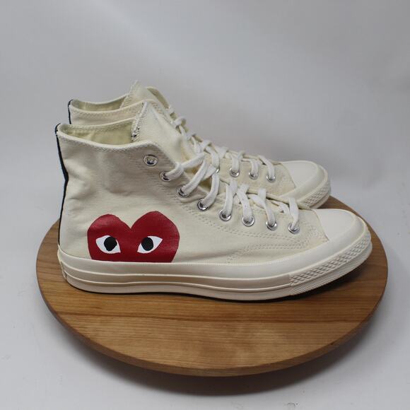 Converse Comme des Garcons Shoes Mens 9 Play Chuck 70 High All Star Sneakers - Picture 1 of 10